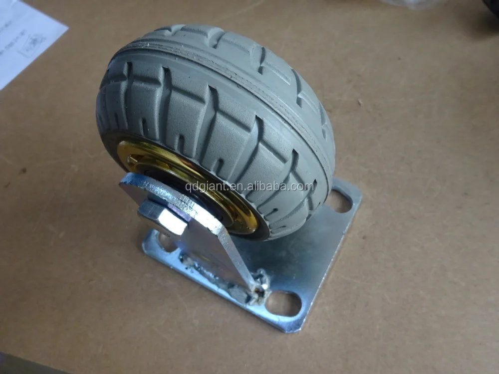 4 inch solid rubber wheel heavy duty transport caster wheel