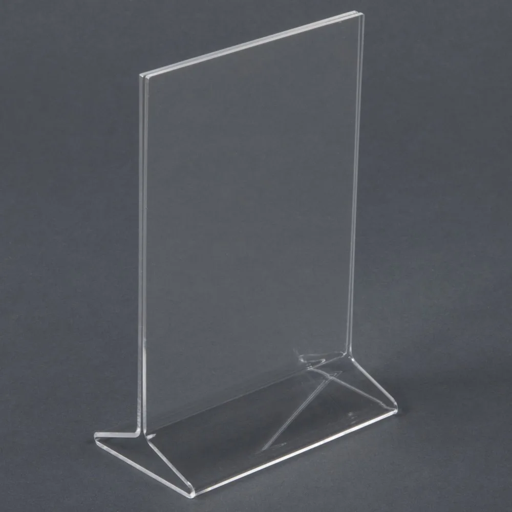 Clear Acrylic 4" X 6" Acrylic Tabletop Display Sign Holder Menu Holder