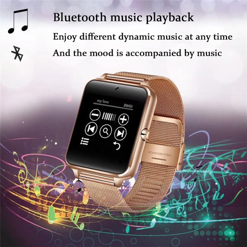 New Arrival BT Z60 Smart Watch Men with Touch Screen Big Battery Support TF Sim Card Camera for IPhone xiaomi samsung