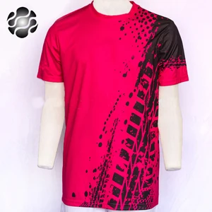 Guangzhou sublimation red and black shirt factory custom printing man t-shirt Guangzhou sublimation red and black shirt factory custom printing man t-shirt