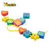 New arrival educational wooden lacing beads for 2 year old W11E080