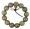 American Green Tan Beads Bracelet Sandalwood Bracelet Rosary Bracelet