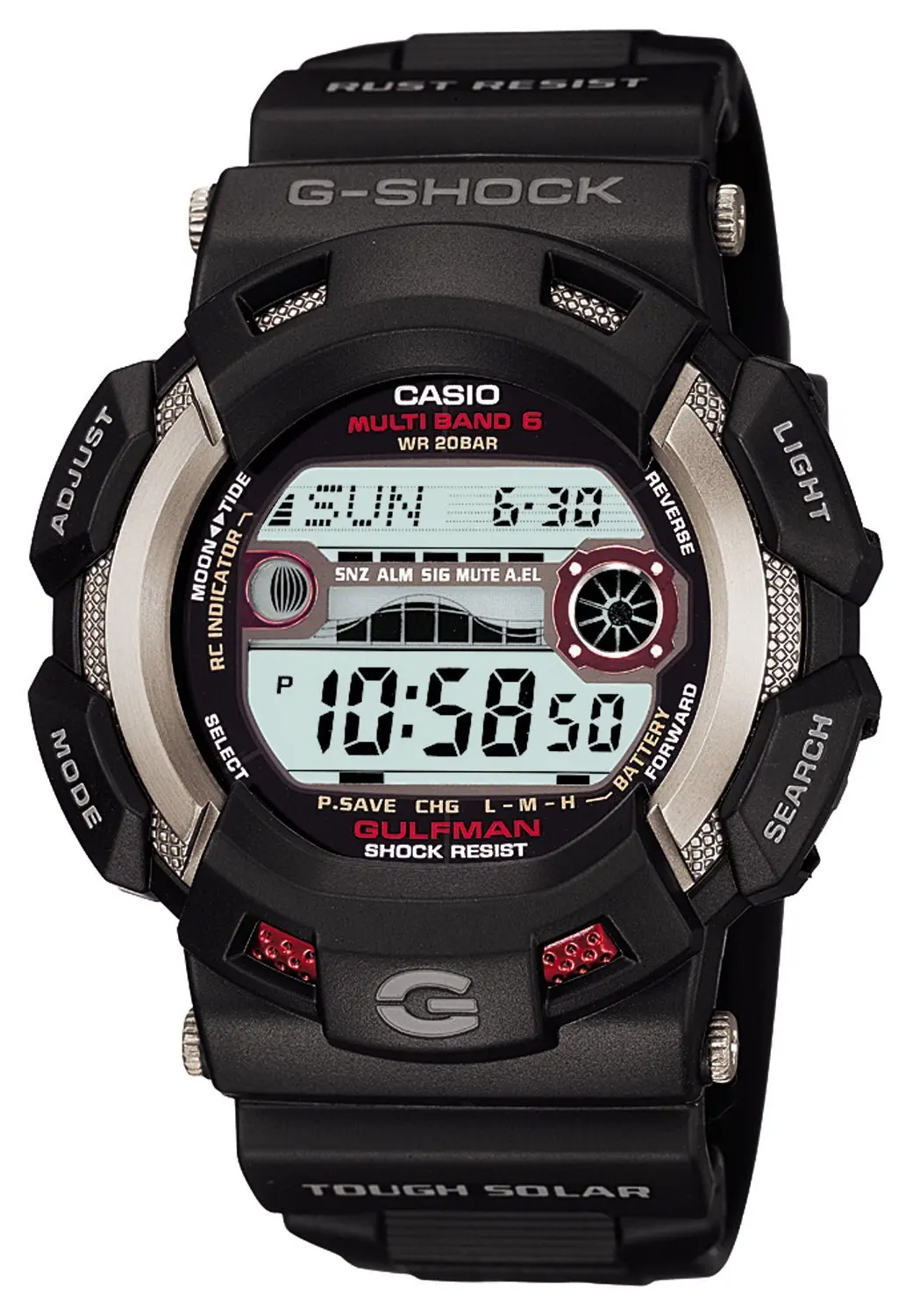 Get Quotations · CASIO G-SHOCK GULFMAN Tough Solar Radio Controlled  MULTIBAND6 GW-9110