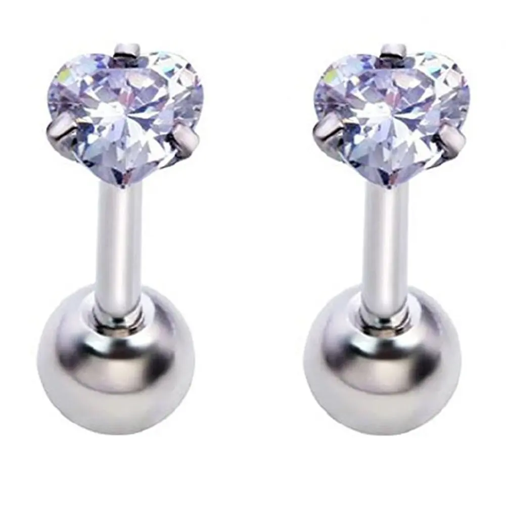 Surgical Steel Barbell Earrings Find Get Quotations Great My 18g Surgical Stainless Steel Women Ear Nose Piercing Barbell Earrings 4mm Cz