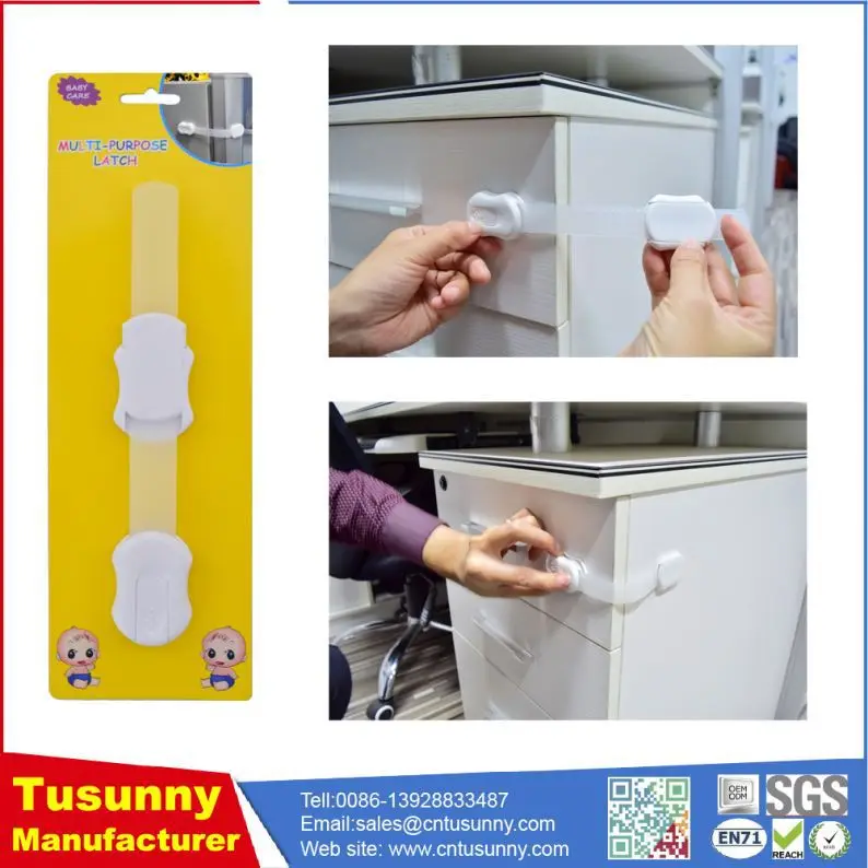 Newest Child Protection Cabinet Locks Straps Plastic Baby Safety