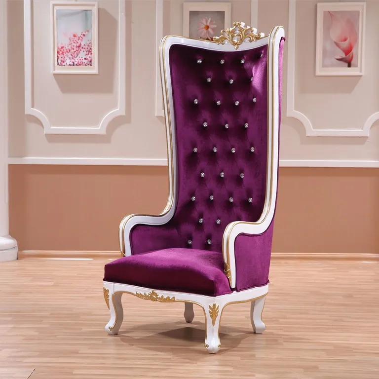 Factory Direct Hotel Lobby Decoration Chair Royal High Back Wing Sofa
