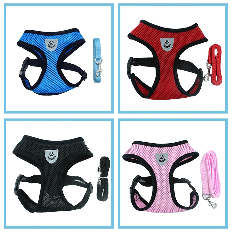 Pet Chest Strap With Traction Rope Breathable Puppy Chest Back Traction ...