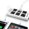 Power Strip Surge Protector 6 Outlet Socket with USB 4 Ports EU Plug Adapter