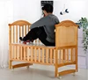 High quality supper bearing heavy solid wood baby cot/baby bed /indoor swing cradle bed set
