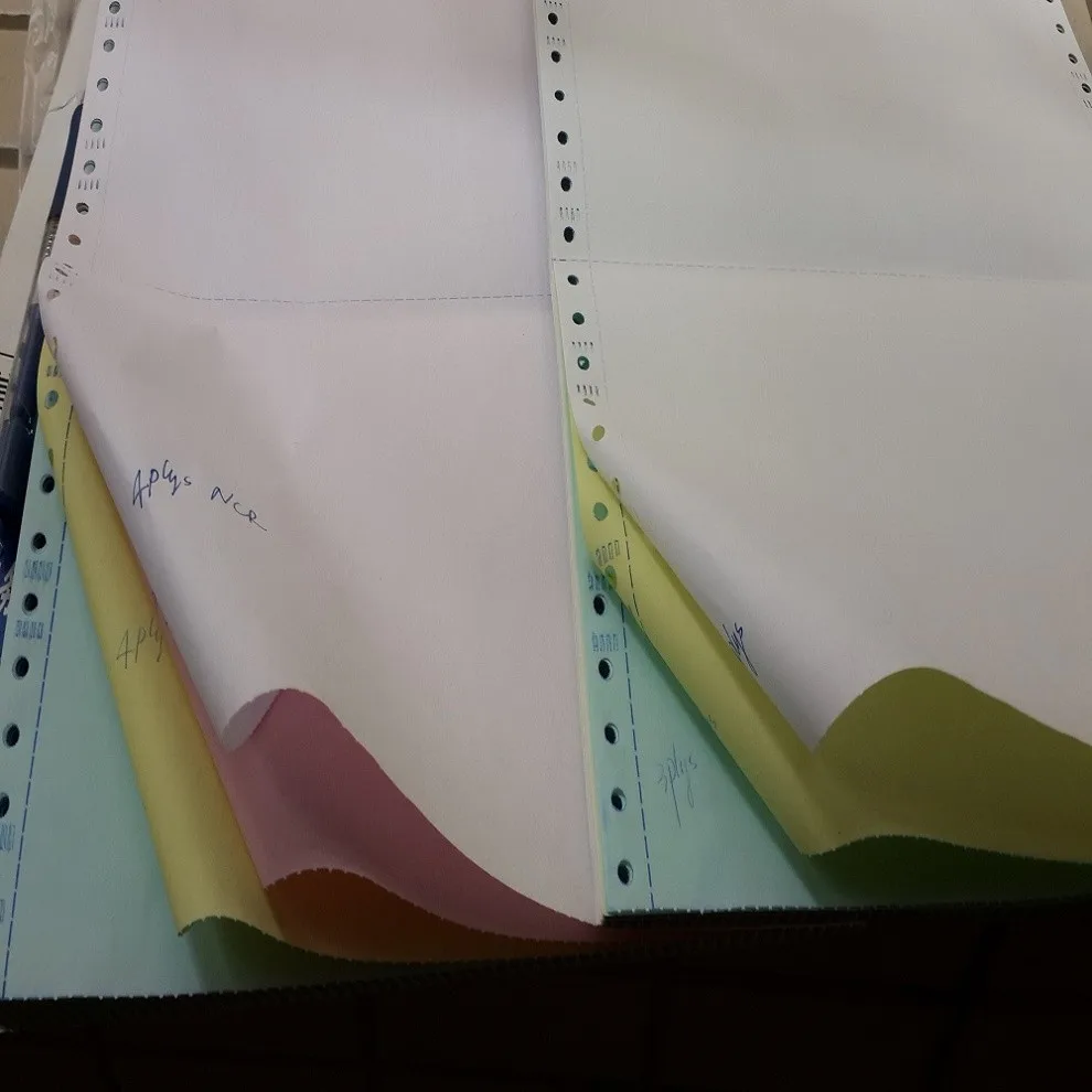 Printer  Different Colorful For Ncr Carbonless ... Manufacturers Carbonless Continuous Paper,4-ply 4-ply Dot - Paper Carbonless Matrix 4-ply Ncr Buy Size
