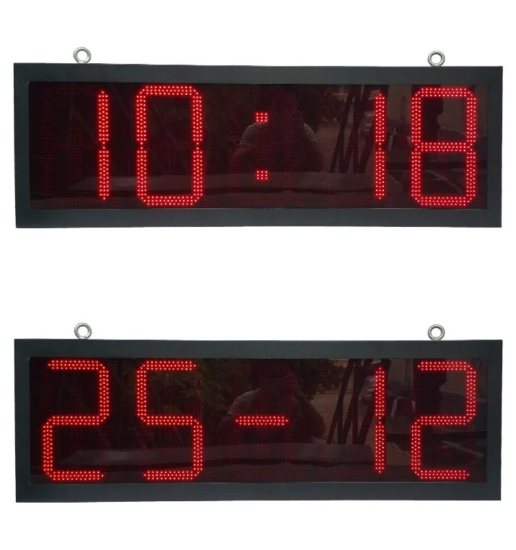 Outdoor Waterproof Digital Number Red Led Display Temperature,Date And Time,Wireless Rf Remote 