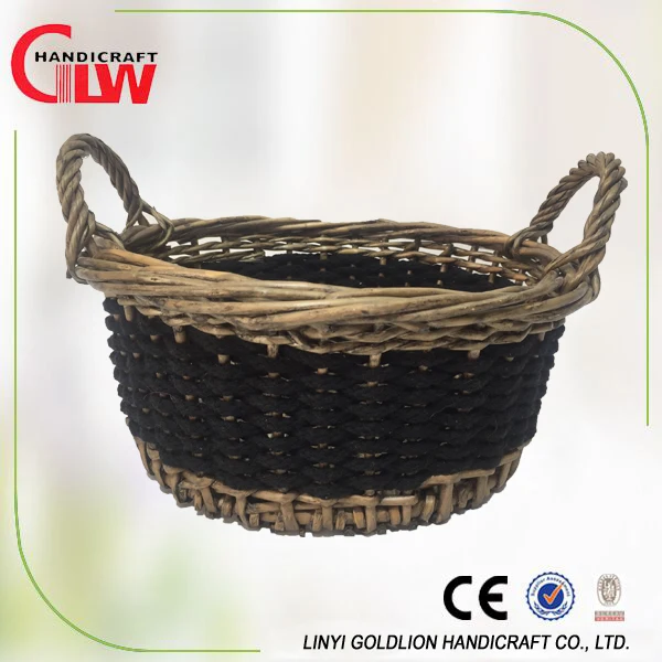 Handmade Bulk Wicker Basket Wholesaler Plastic Lined Wicker Basket