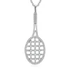 2017 tiny initial pendant necklace 925 sterling silver mini tennis rackets pendant necklace for girls