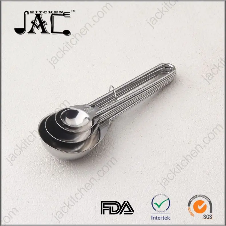 2017 Newest Gadgets Stainless Steel 4Pcs Measuring Spoon