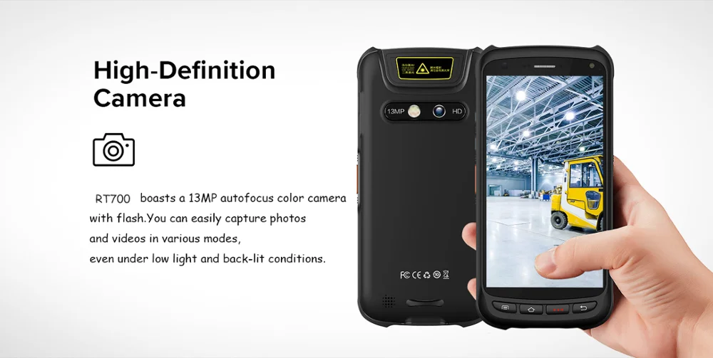 High speed 5" touch screen android 6.0 rugged IP67 PDA handheld barcode scanner with 2G RAM memory