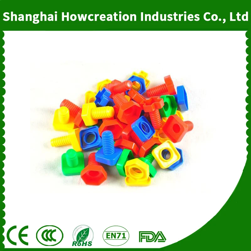 Plastic Toy Nuts And Bolts Set 54 Pc Occupational Therapy Matching