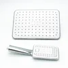 Stylish white chrome border bathroom shower set
