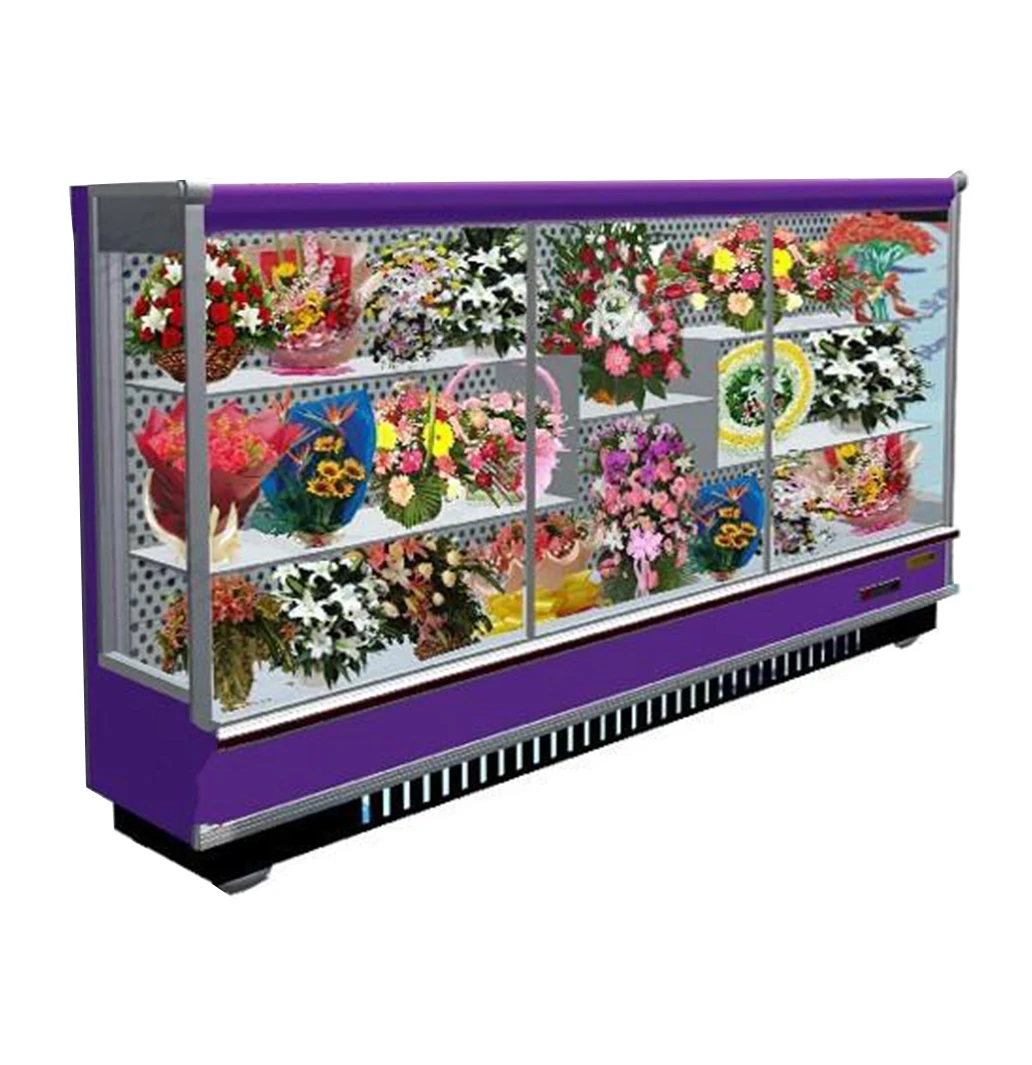 Transparent Heated Glass Door for floral cooler Display Refrigerator