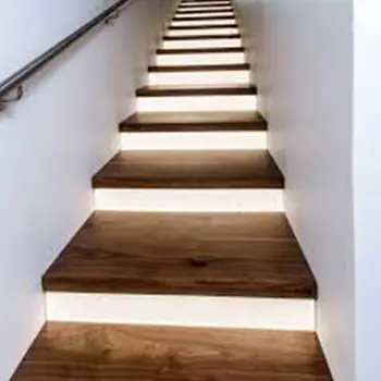 Stairs In Wood With Led Light Under Each Step Stair Led Light Under Each Step Stair
