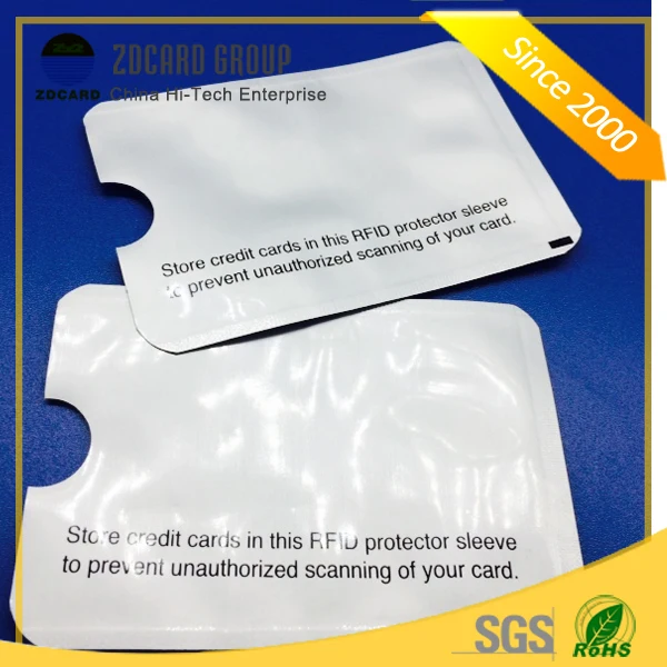 Rfid Blocking Card Aluminum Foil Pe Custom Sleeve For Id Cards Buy Pe