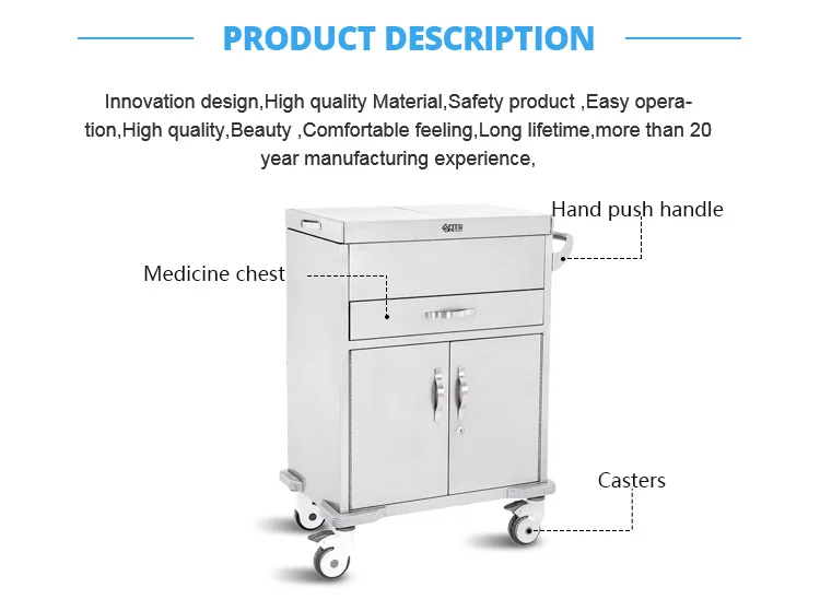 hospital plastic emergency cart