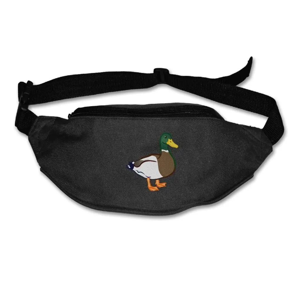 Unisex Pockets Duck Fanny Pack Waist / Bum Bag Adjustable Belt Bags Running Cycling Fishing Sport Waist Bags Black