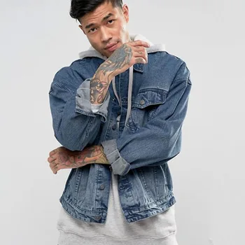 oversized denim jacket mens outfit