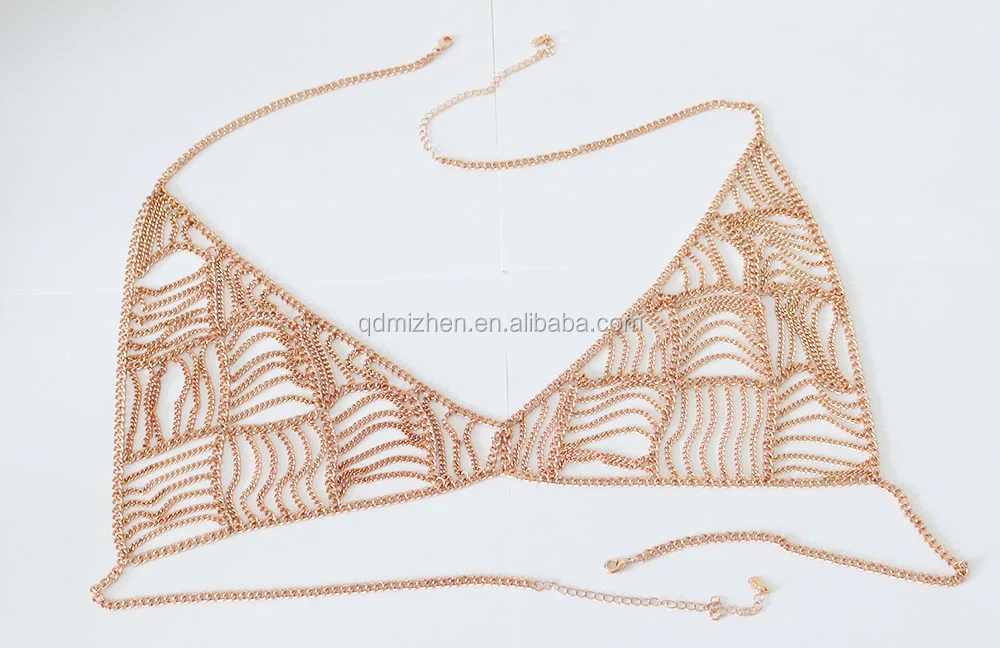 Ladies Body Chain Bra Body Chain Bikini Body Chain Rose Gold Plated