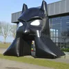 Large black playground inflatable cartoon arched entrance door /inflatable Batman sport tunnel for outdoor play