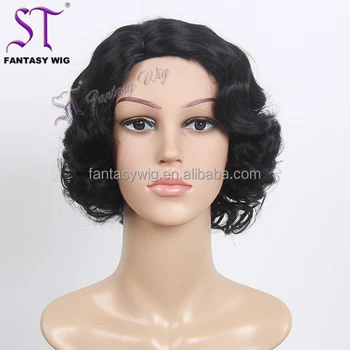 Retro Curly Natural Black Short Women S Wig Buy Retro Curly Wig