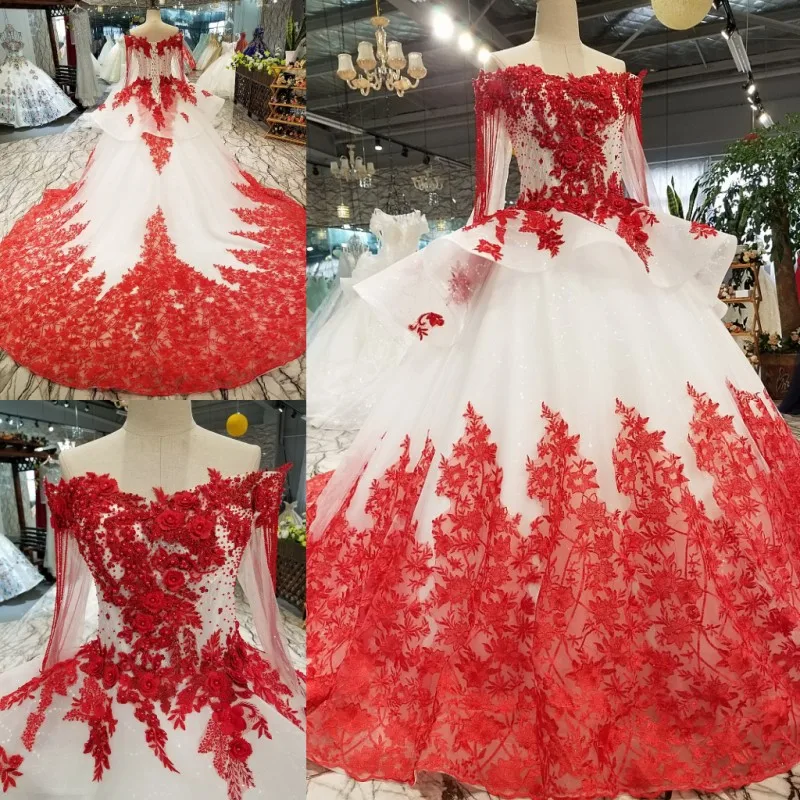 red rose wedding dress