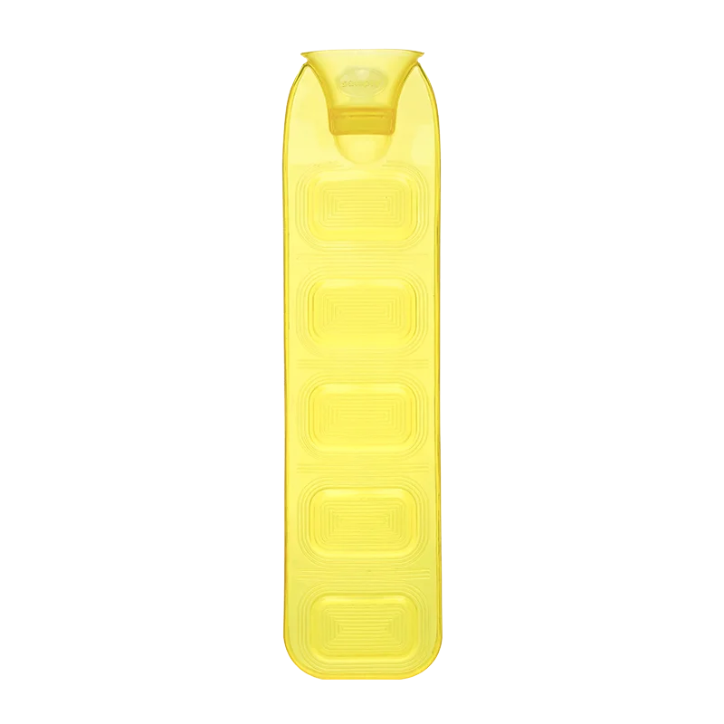 
2018 most popular portable long shape pvc hot water bottle young style varieties of fabric cover 