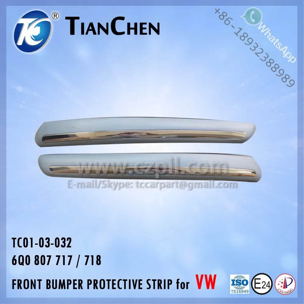 Front Bumper Protective Strip For Vw Polo 2005 2009 6qd 807 717 / 718