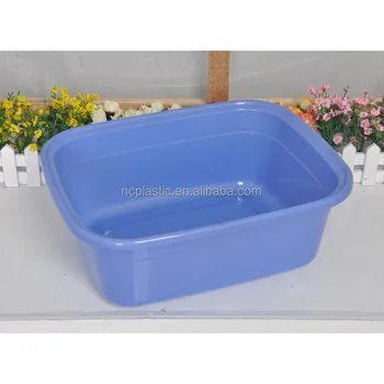 rectangular plastic wash basin