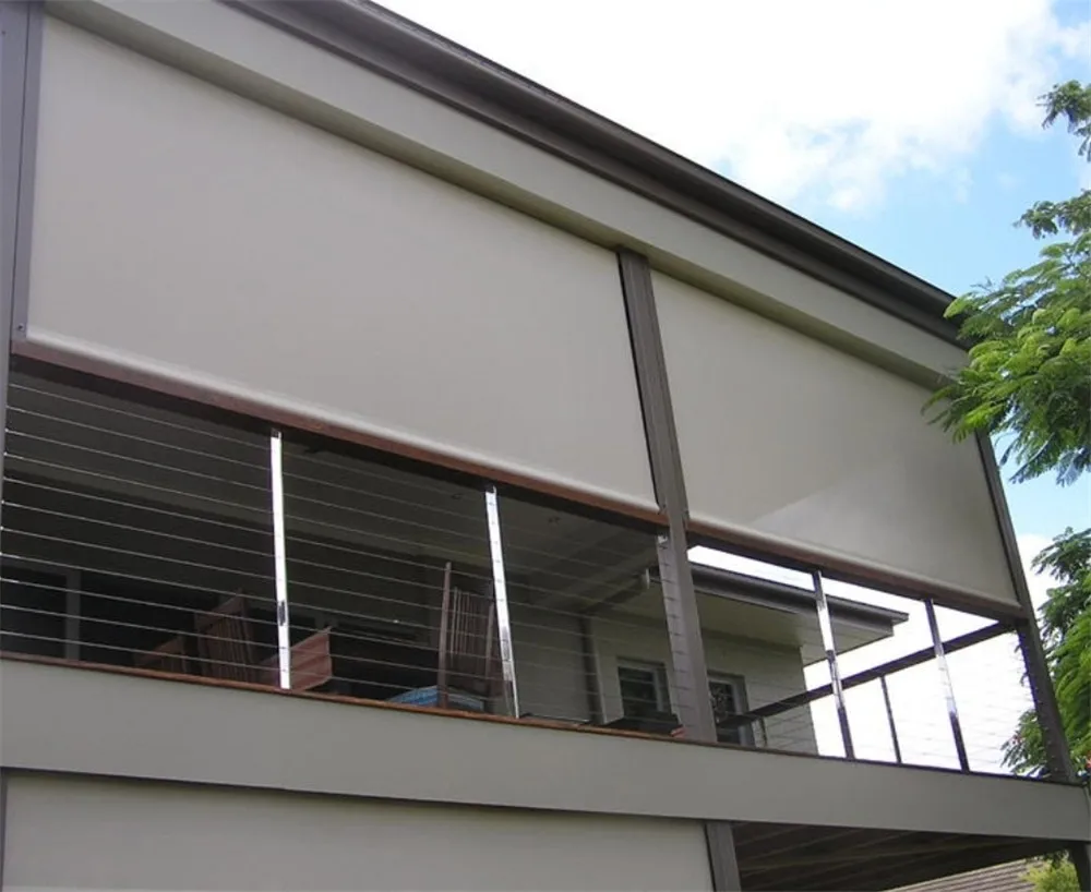 电动防水 pvc 窗帘户外电动卷帘遮光帘