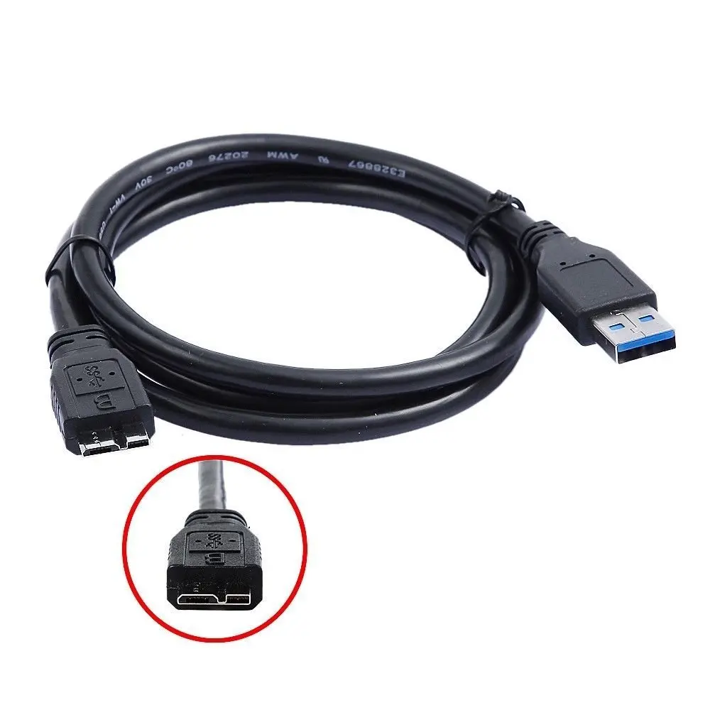 USB 3.0 Charger+Data SYNC Cable Cord Lead For WD My Book Essential WDBACW0010HBK