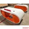 High gloss white and orange executive fancy office desk