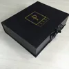 Black matte human hair packaging boxes with rectangle pvc window