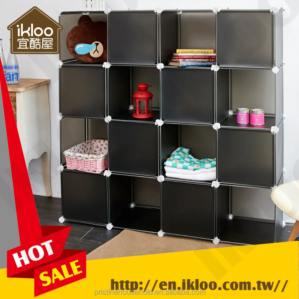 Negro 16 material plástico PP estilo moderno cubo mágico organizador de