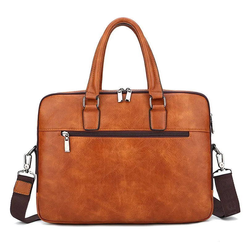 High Quality Pu Sling Messenger Bag Vintage Pu Leather Laptop Bag For ...