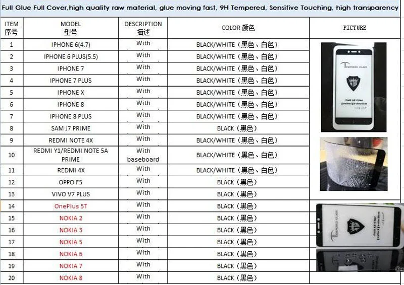 Tempered Glass Screen Protector for Huawei Honor 9 lite / 9H 2.5D Full Cover & Full Glue film