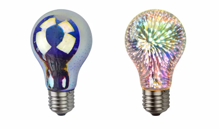 装飾的な4wカラーled花火電球e27st64 A60 G953d Ledイリュージョンランプ電球 Buy 4 ワット 3d 花火電球ライト E27 Led 花火電球ライト A60 装飾 Led 3d 花火ランプ Product On Alibaba Com
