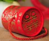 custom made high quality round tube cylinder packaging paper box with string handle