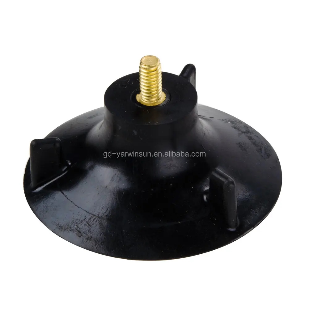 Solid rubber suction cup with knob handle