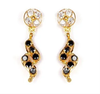 Black Stone Gold Earrings Product On Black Stone Gold Earrings