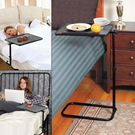 Swivel Adjustable Laptop Table Over Bed Tray Table