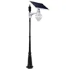 Classic antique 700 lumen led outdoor streetlight, solar garden light pole