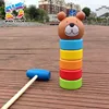 2016 wholesale children wooden toy bear,musical baby wooden toy bear,interesting kids wooden toy bear W11G030