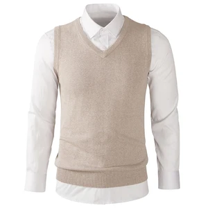 Wool Basic Plain Knitted Pullover Men's Casual Slim Fit Solid Lightweight V-Neck Sweaters Vest Wool Basic Plain Knitted Pullover Men's Casual Slim Fit Solid Lightweight V-Neck Sweaters Vest