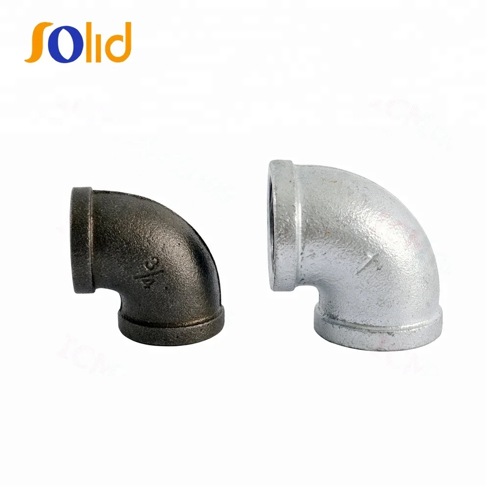 Hot Dip Galvanized And Black Malleable Iron Pipe Fitting 90 Degree Elbow Buy Malleable Black 1710